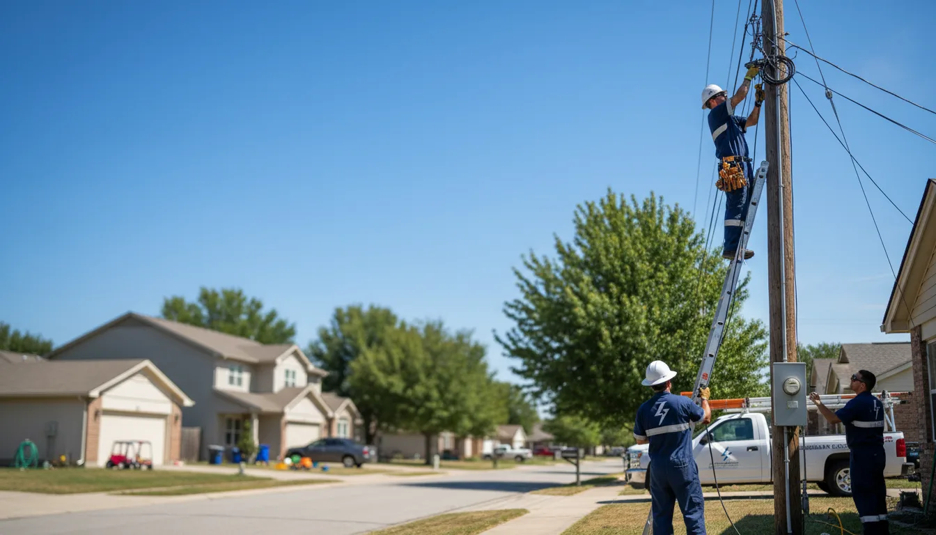 Residential electrician providing installation services in Trenton, IL